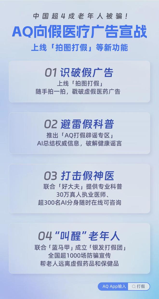 AI健康管家AQ推出系列医疗打假举措全面向假医假药宣战(图1)